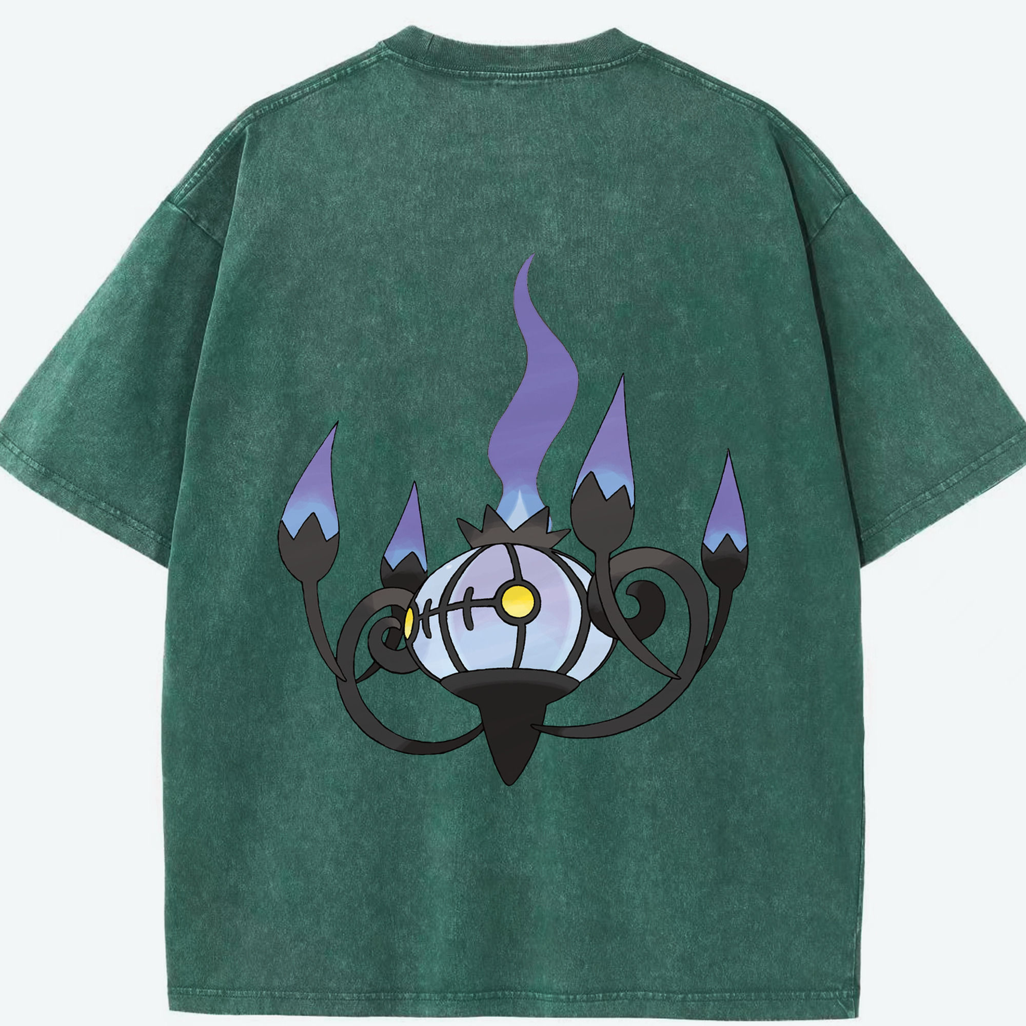 （画像用） ポケットモンスター Pokémon 綿100% ヴィンテージ風 半袖Tシャツ（背面プリント）